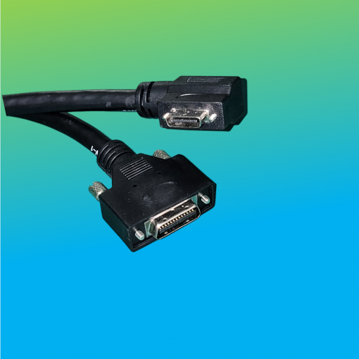 CameraLink Cable MDR-SDR大對小側彎(wan)帶緊鎖螺絲數據線(xian)